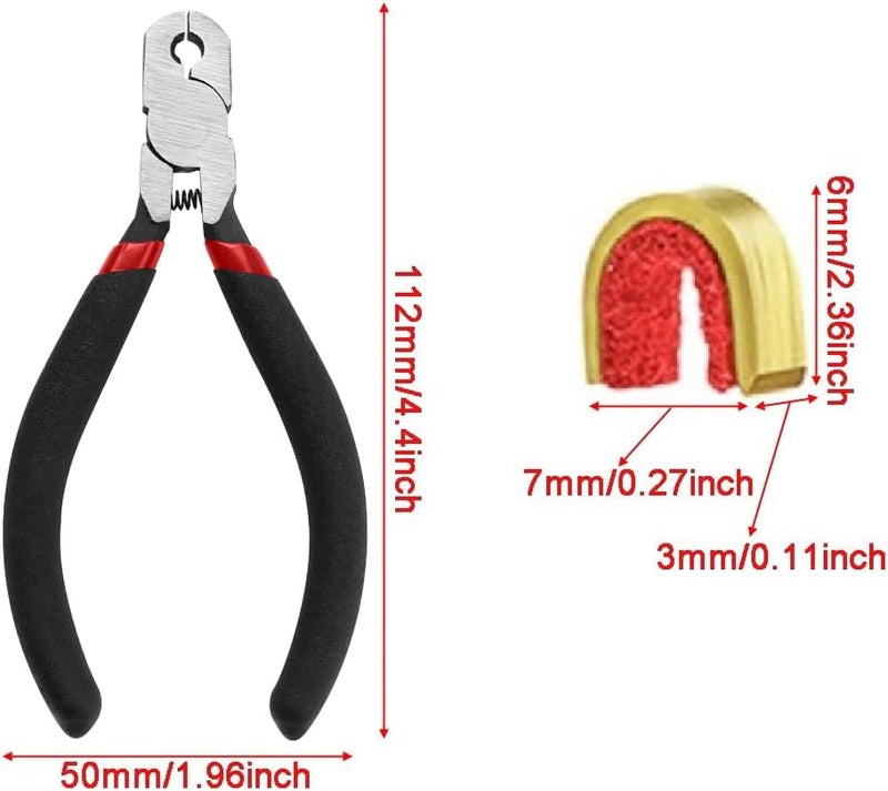 AHOSOUTLY Archery Bow String Nocking Points Set with T Square Ruler Nocking Buckle Pliers and 8pcs Nocking Buckle Set,for Recurve and Compound Bowstring Accessories - Image 5